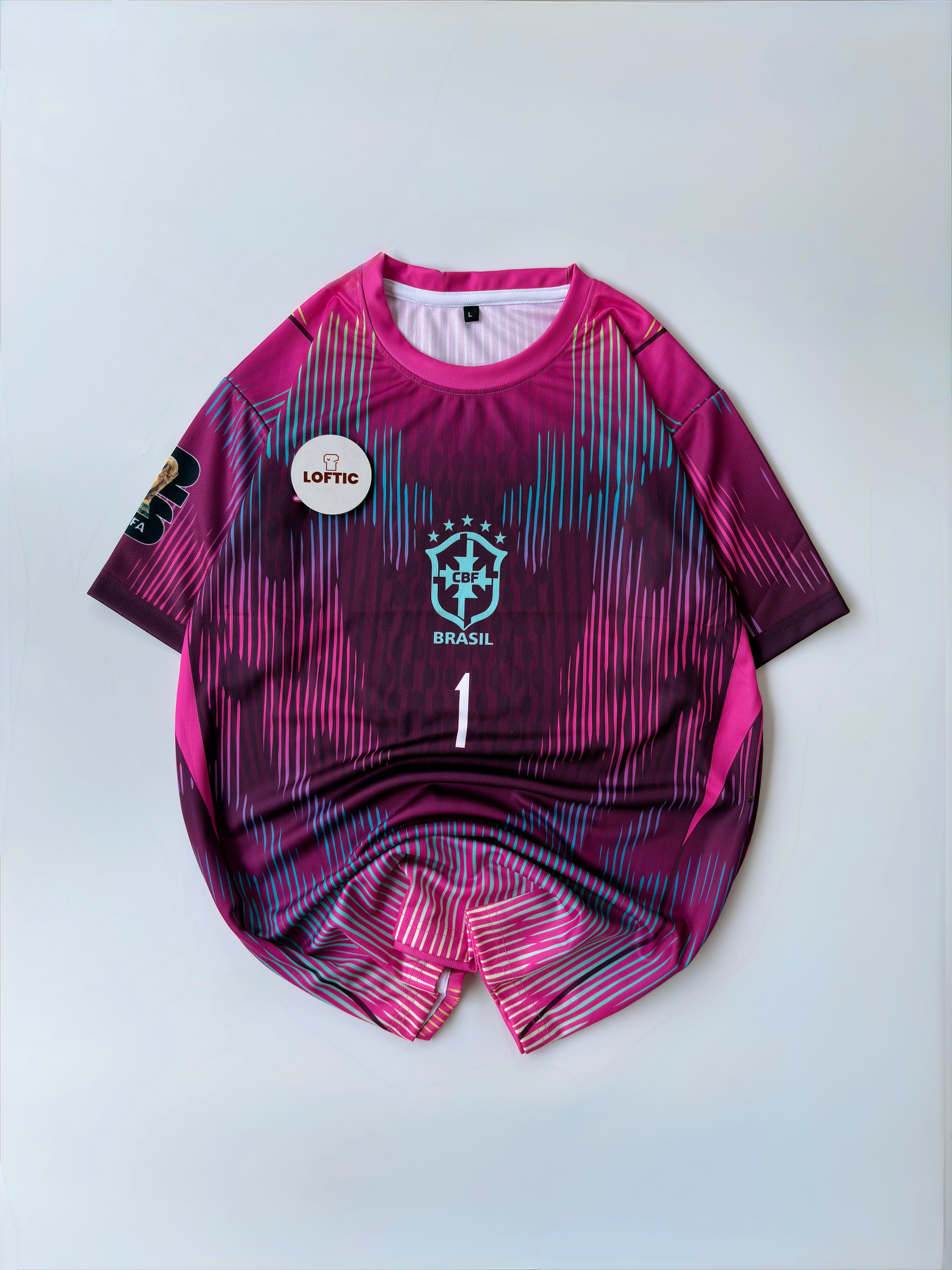 Brazil Neon Pink Goalkeeper Kit